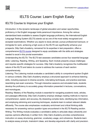 IELTS Course: Learn English Easily