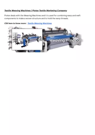 Textile Weaving Machines  Piotex Textile Marketing Company (2)