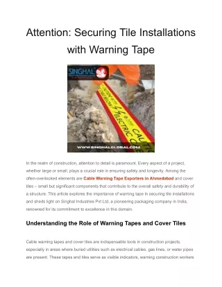 Attention_ Securing Tile Installations with Warning Tape