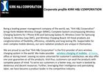 Corporate profile KIRK H