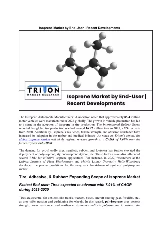 Isoprene Market by End-User | Recent Developments