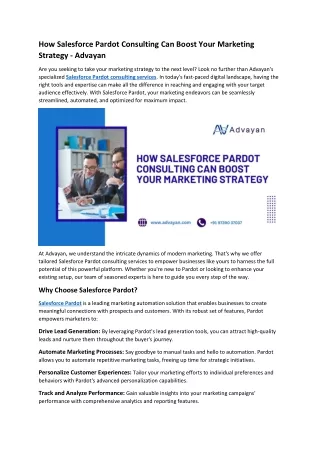 How Salesforce Pardot Consulting Can Boost Your Marketing Strategy