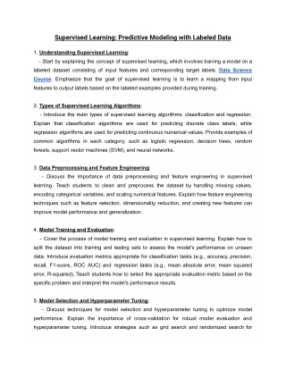 Supervised Learning_ Predictive Modeling with Labeled Data