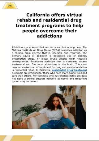 Residential Drug Treatment