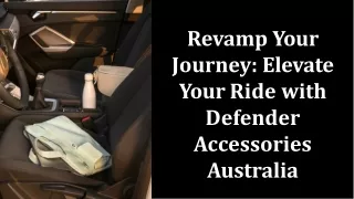 Modify Your Ride with Defender Accessories australia