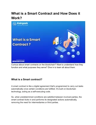 What is a Smart contract