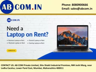 Laptop on Rent Near Me