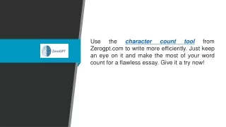 Character Count Tool  Zerogpt.com