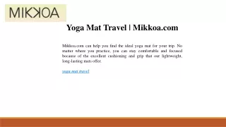 Yoga Mat Travel Mikkoa.com