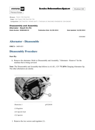 Caterpillar Cat D4E TRACK-TYPE TRACTOR (Prefix 77W) Service Repair Manual Instant Download