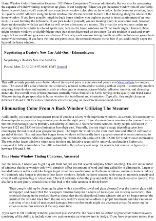 Window Color Elimination Price: 2023 Pricing Comparison