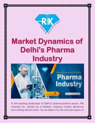 Market Dynamics of Delhi's Pharma Industry