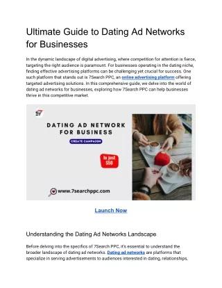 Ultimate Guide to Dating Ad Networks for Businesses