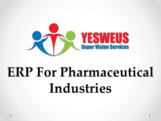 ERP For Pharmaceutical Industries