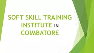 Soft skill training institute in Coimbatore