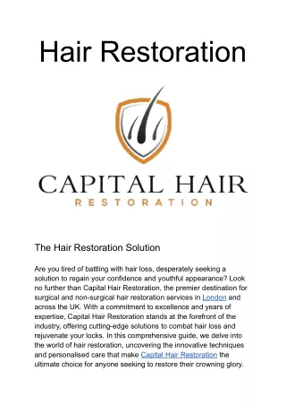 Hair Restoration