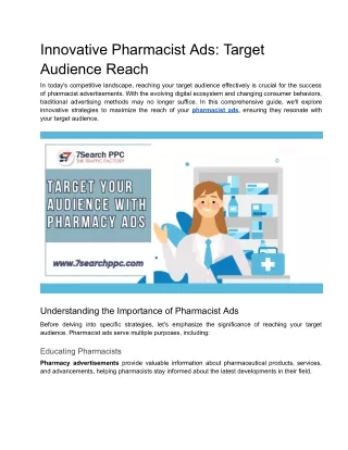 Innovative Pharmacist Ads_ Target Audience Reach