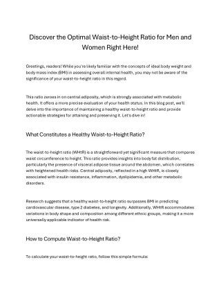What Is The Healthy Waist-To-Height Ratio In Males And Females? Know Here!