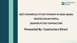 Best Commercial Fit Out Company in Saudi Arabia| Trusted Online Portal|