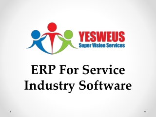 ERP FOR Service Industry Software