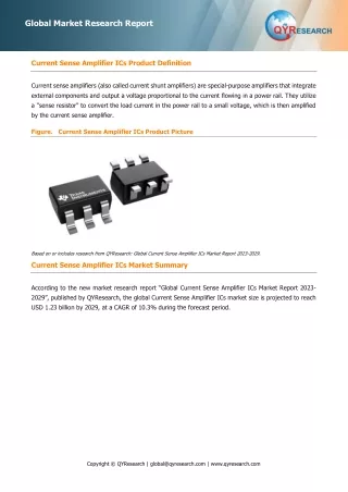 Current Sense Amplifier ICs, Global Market Size Forecast, Top 10 Players Rank and Market Share