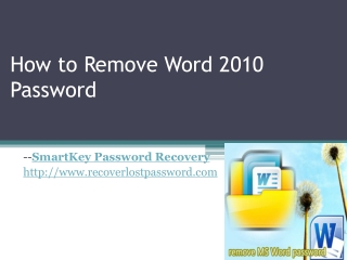 How to Remove Word 2010 Password