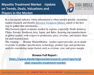 Myositis Treatment Market