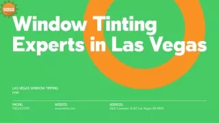 Protect Your Interior with Las Vegas Window Tinting Specialists