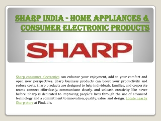 Sharp India stores near you to Shop Home appliances