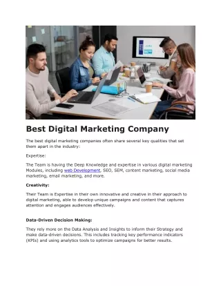 Best Digital Marketing Company in Pune