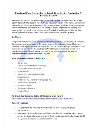 Functional Flour Market