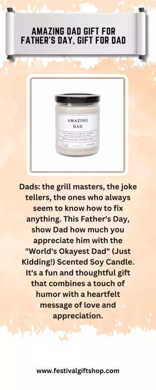 Amazing Dad Gift for Father's Day, Gift for Dad