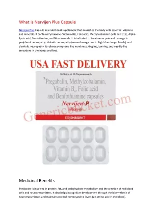 What is Nervijen Plus Capsule