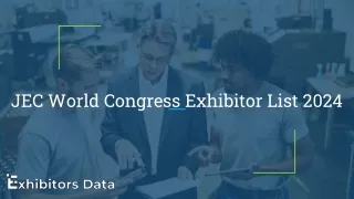 JEC World Congress Exhibitor List 2024