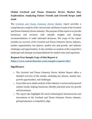 Cerebral and Tissue Oximetry Device Market Growth 2036