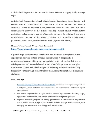 Antimicrobial Regenerative Wound Matrix Market