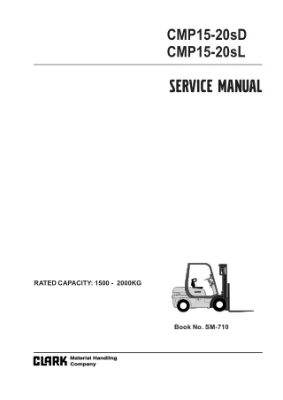 Clark CMP15-20SD Forklift Service Repair Manual