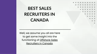 Best Sales Recruiters In Canada