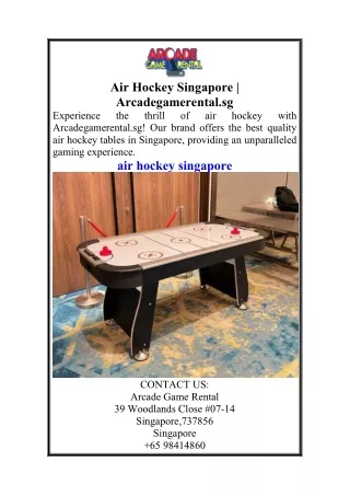 Air Hockey Singapore  Arcadegamerental.sg