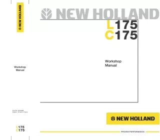 New Holland C175 Compact Track Loader Service Repair Manual