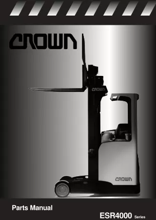 Crown ESR4000 Series Forklift Parts Catalogue Manual