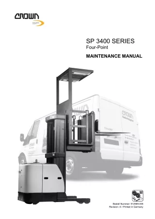 Crown SP3400 (FOUR-POINT) Series Forklift Service Repair Manual