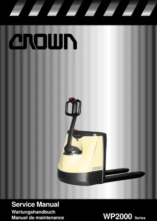 Crown WP2000 Series Pallet Truck Service Repair Manual