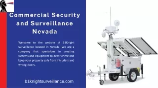 Commercial Security and Surveillance Nevada