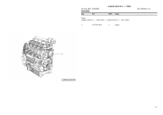 Deutz Fahr agrofarm 95 c Tractor Parts Catalogue Manual Instant Download (SN 70001 and up)