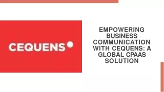 CEQUENS - Global CPaaS & Business Communication Platform | SMS & Voice Communica