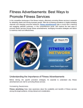 Fitness Advertisements_ Best Ways to Promote Fitness Services