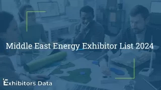 Middle East Energy Exhibitor List 2024