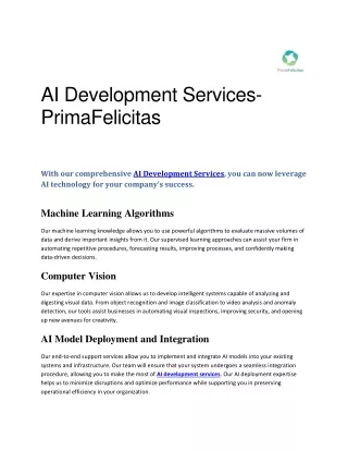 AI Development Services