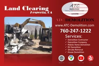 Land Clearing Hesperia, CA